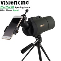 Visionking 25-75x70 Waterproof Zoom Spotting Scope Birdwatching Long Range Target Shooting Telescopic W/ Tripod Phone adjuster