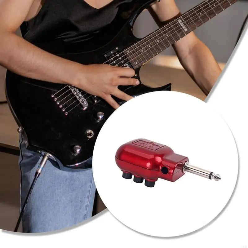 Small Preamplifier Preamp Replacement Guitars Pickup EQ Preamplifier 6.35mm Plug Acoustic Guitar Preamplifier