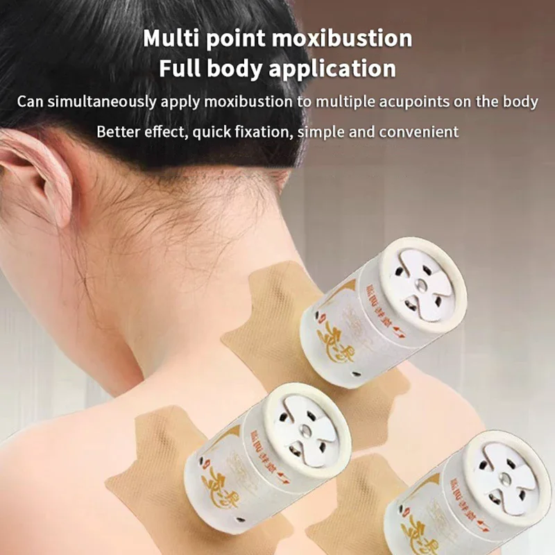 Box Moxibustion Stick Burner Wormwood Mugwort Rolls Moxa Acupuncture Points Heating Massage Warm Meridian Massager