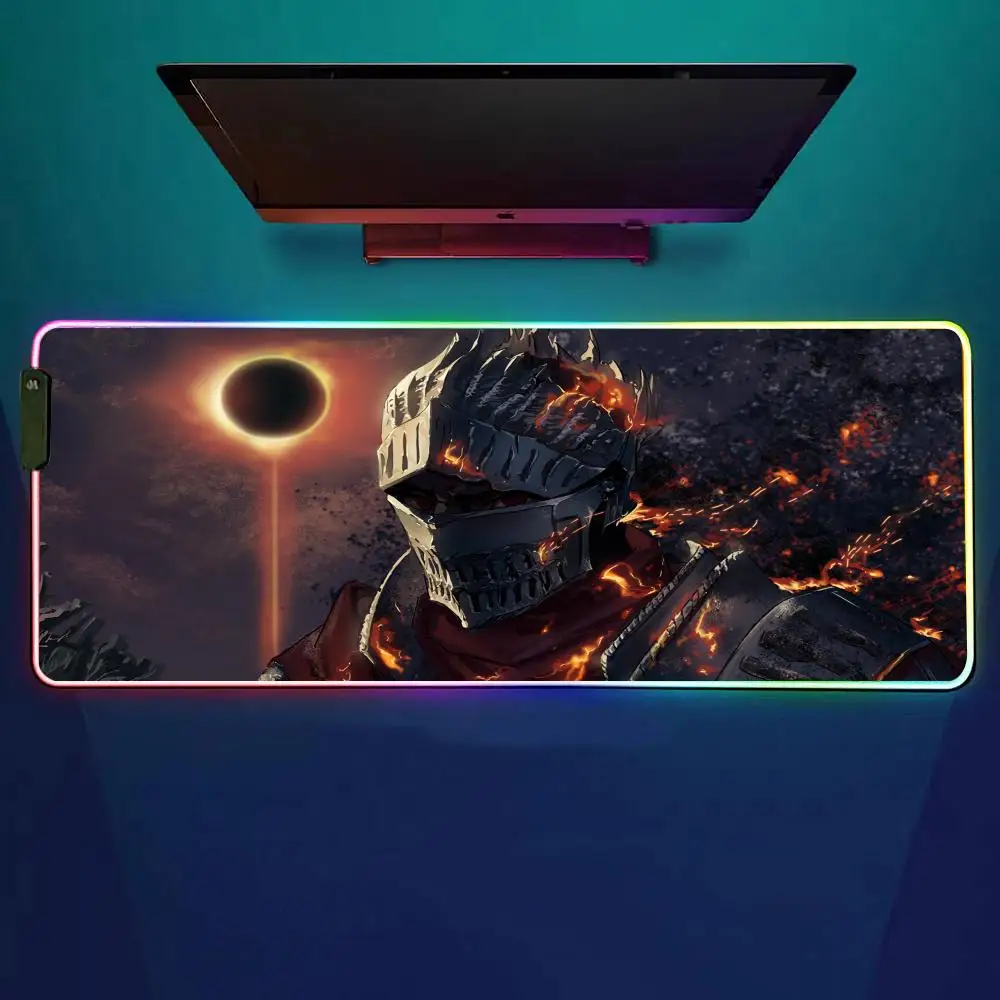 

Well-known Games Dark Souls Mouse Pad RGB Gaming Mouse Pad Desk Mat HD Gamer Large LED Light XXL MousePads