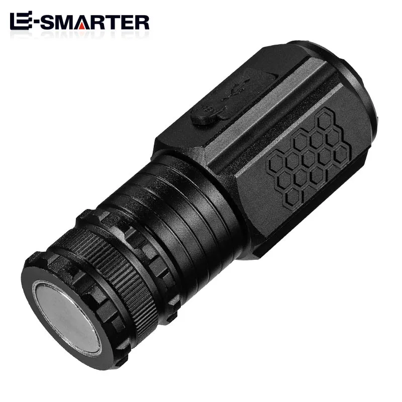 3LED مصباح يدوي صغير قابل لإعادة الشحن الشعلة التكتيكية 1500LM السوبر مشرق التخييم في الهواء الطلق مصباح يدوي مصباح محمول مع الذيل المغناطيسي