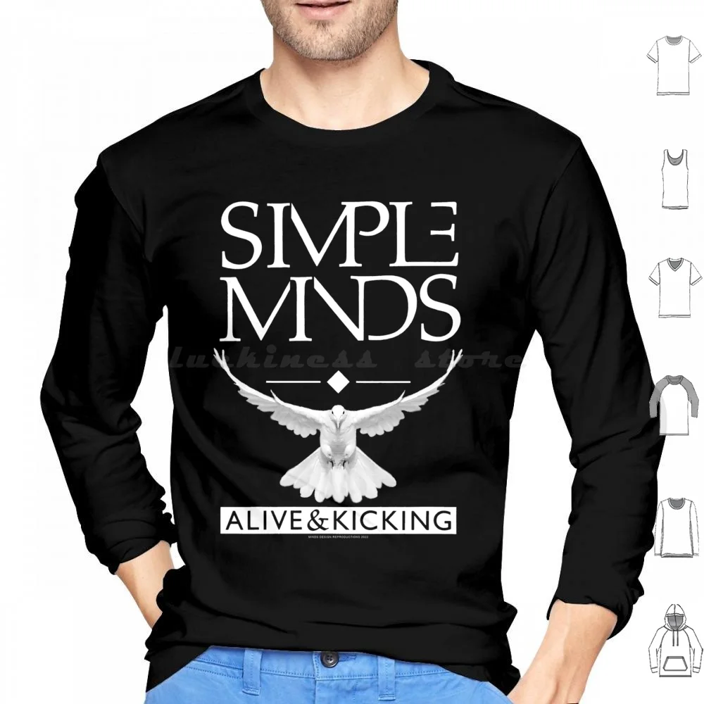 Simple Minds-Alive _ Amp _ Kicking Premium Hoodies Long Sleeve Simple Minds Dont You Forget About Me Eighties Retro