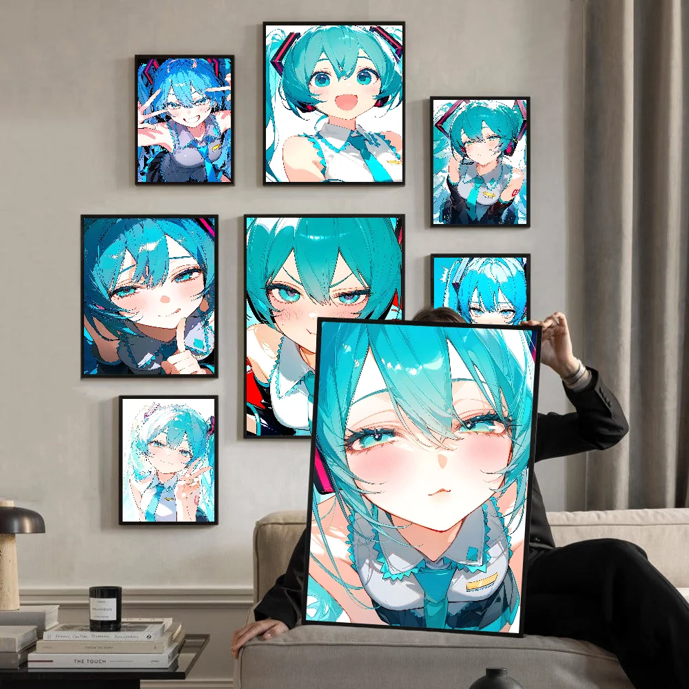 Virtual Idol H-Hatsunes M-MikU Good Quality Prints And Posters HD Quality Poster Wall Art Painting Study Home Decor