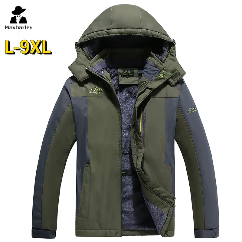 

Techwear Men's Winter Ski Jacket Waterproof Warm Thick Fleece Hiking Jackets Raincoats Snow Jacket Coats Windbreaker Man Parka