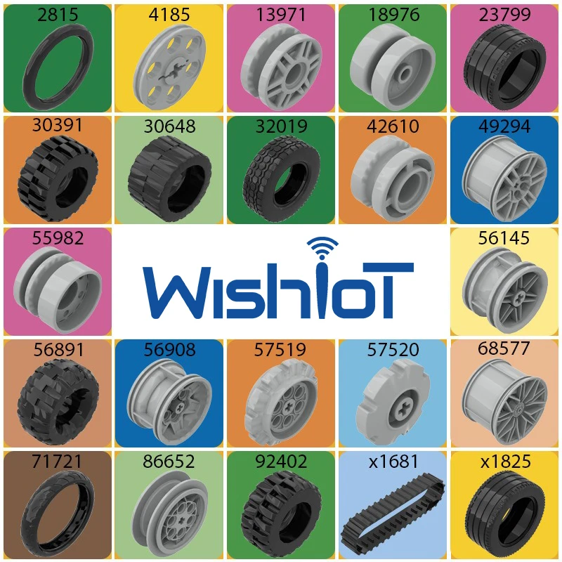 

50g Technical MOC Parts Car Tire Wheel Skin 2815 4185 13971 18976 23799 30391 30648 32019 Building Block Car Model Kits Toys