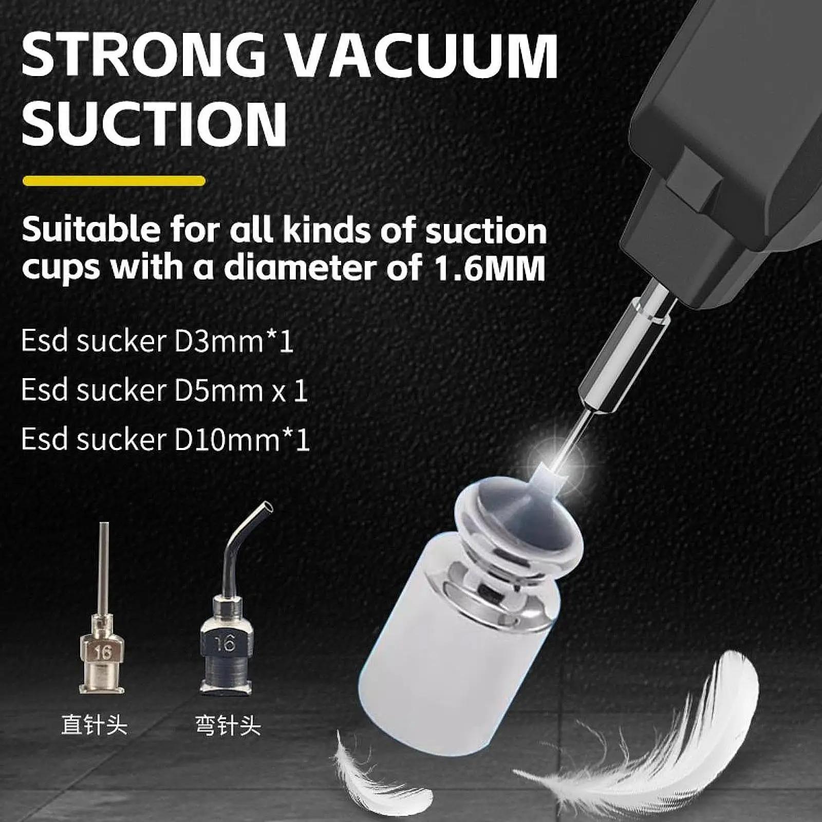 Vacuum Sucking Pen IC Pick up Tool Kit with Flashlight for DIY Craft Electric Component Replacement Phone Repair Jewelry Making