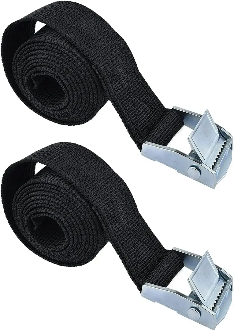 

2-Pack Adjustable Tie Down Straps, 1" x 40", Up to 600lbs Load Capacity for Motorcycle, Cargo, Trucks