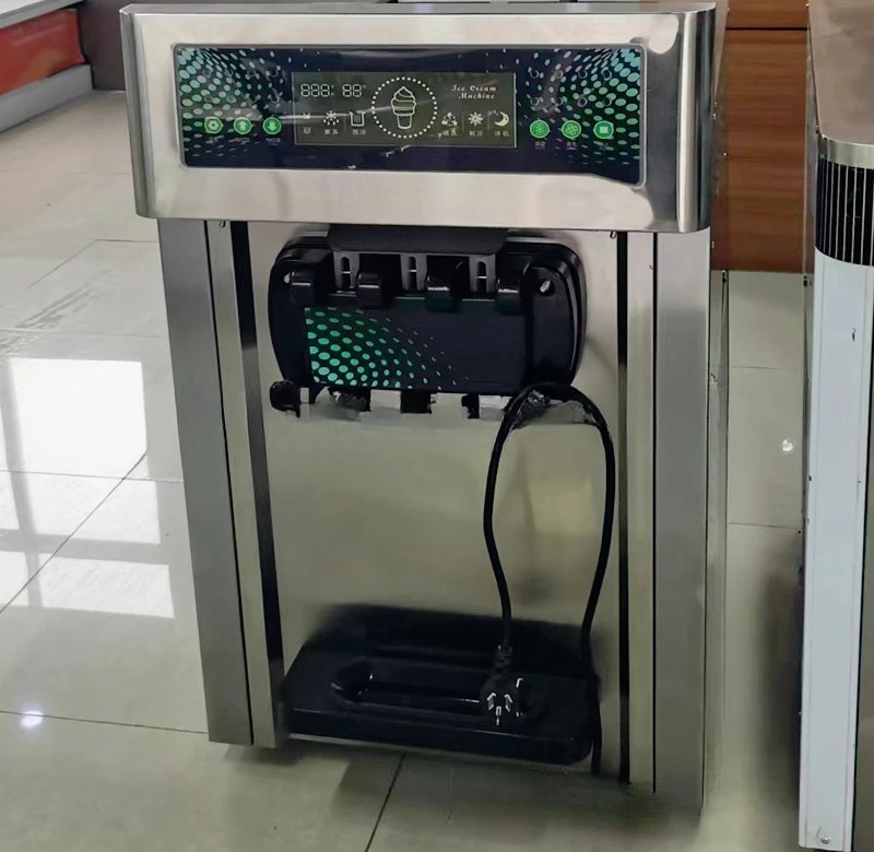 

Ice Cream Machine for Commercial Use 3 Flavor Soft Serve Ice Cream Maker with Pasteurization Function for Ice Cream Shop and