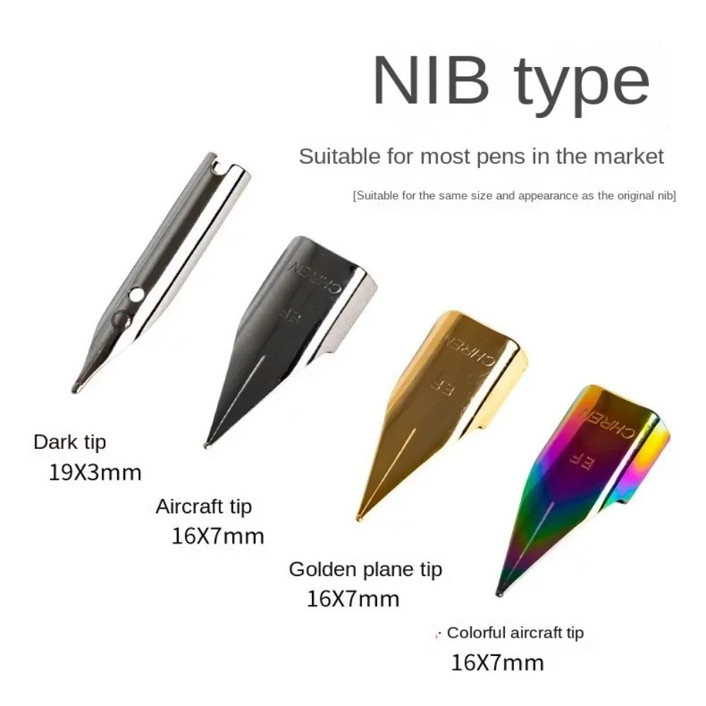 

10PCS Dazzling Office 0.38mm Stationary School Pen Accessories Pen Tip Replacements Writting Tools Fountain Pen Nibs