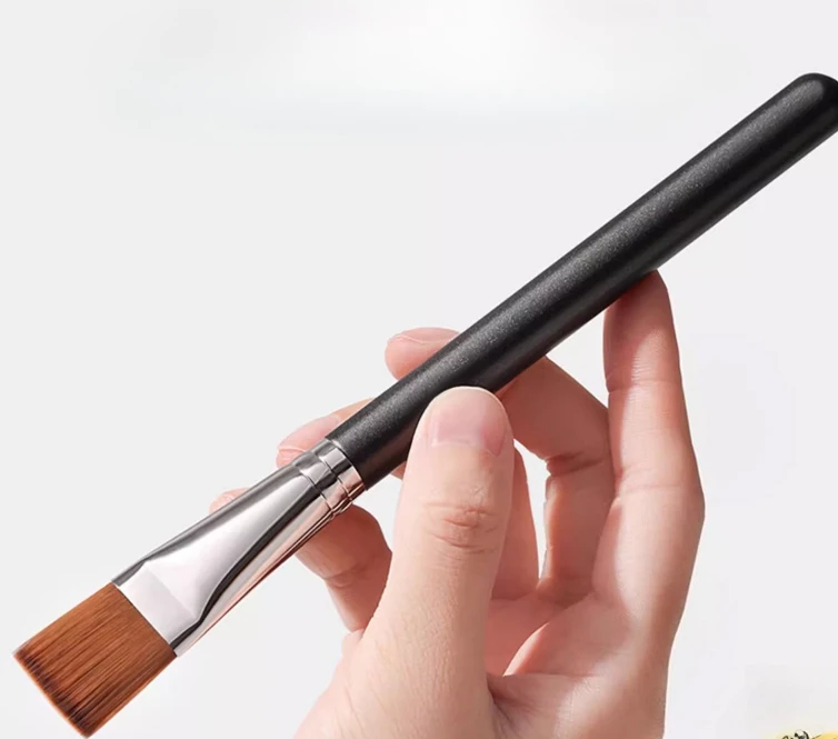 브brocha de maquillaje corrector de base ultrafina, redonda y plana, maquillaje de contorno profesional, máscara Facial suave, brocha de barro, herramientas cosméticas