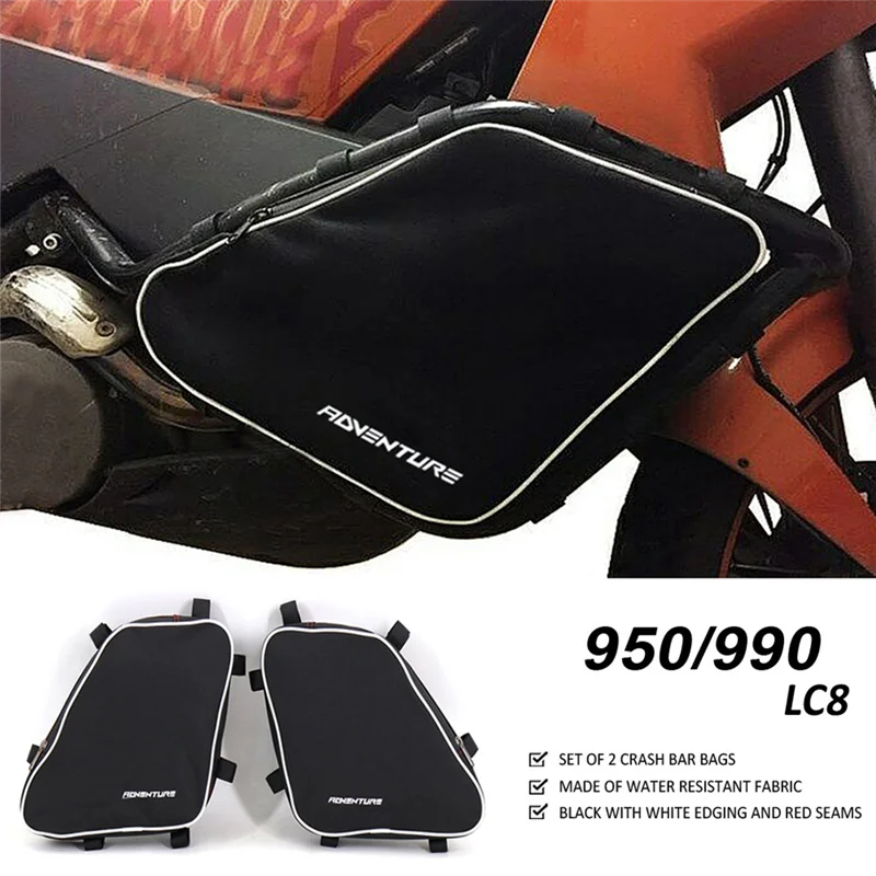 

A80X-сумки на бампер мотоцикла, водонепроницаемые сумки для хранения, сумка для инструментов для ремонта для 950/990 Adventure LC8, защитные сумки