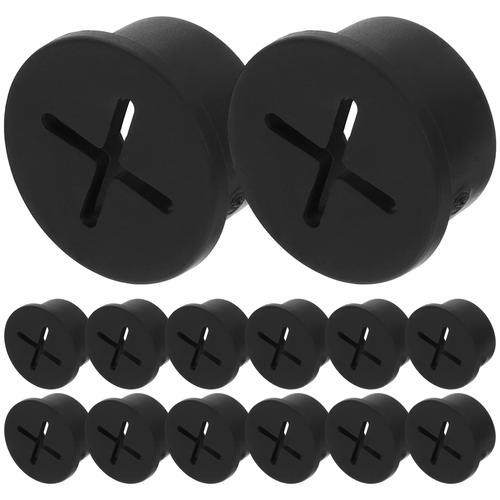 12 Pcs Desk Hole Cover Wall Grommet Rubber Grommets for Wiring Cable Kit Inch Wires