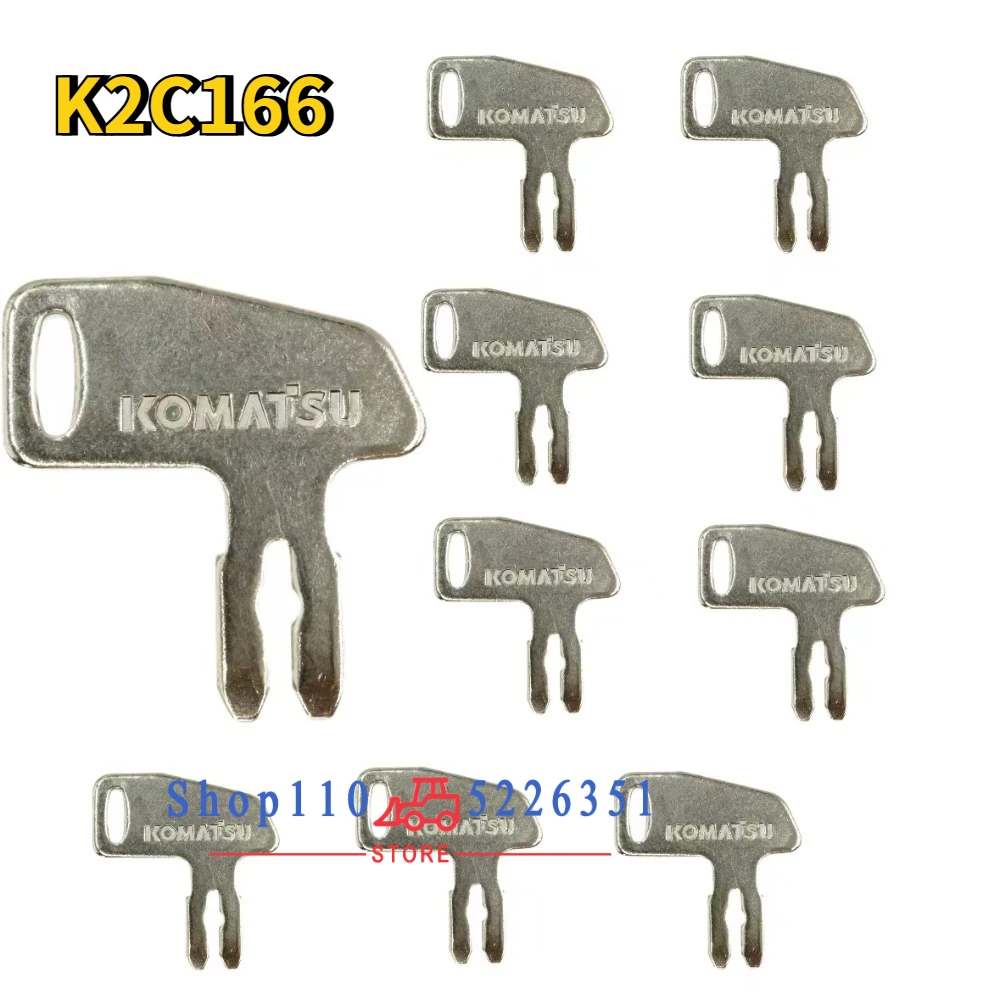10/5/2/1PCS K2C166 Heavy Equipment Keys For Komatsu Master Battery Disconnect Isolator Key