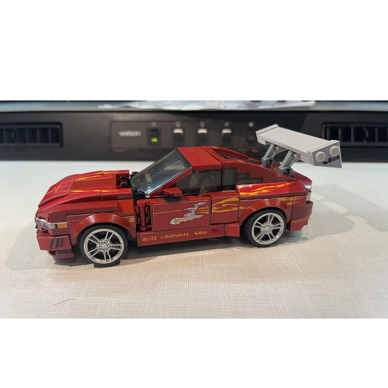 MOC-191537 New Classic 240SX Sports Car Racing Building Block Model, 301 Parts,Boys' Children's Birthday Building Block Toy Gift