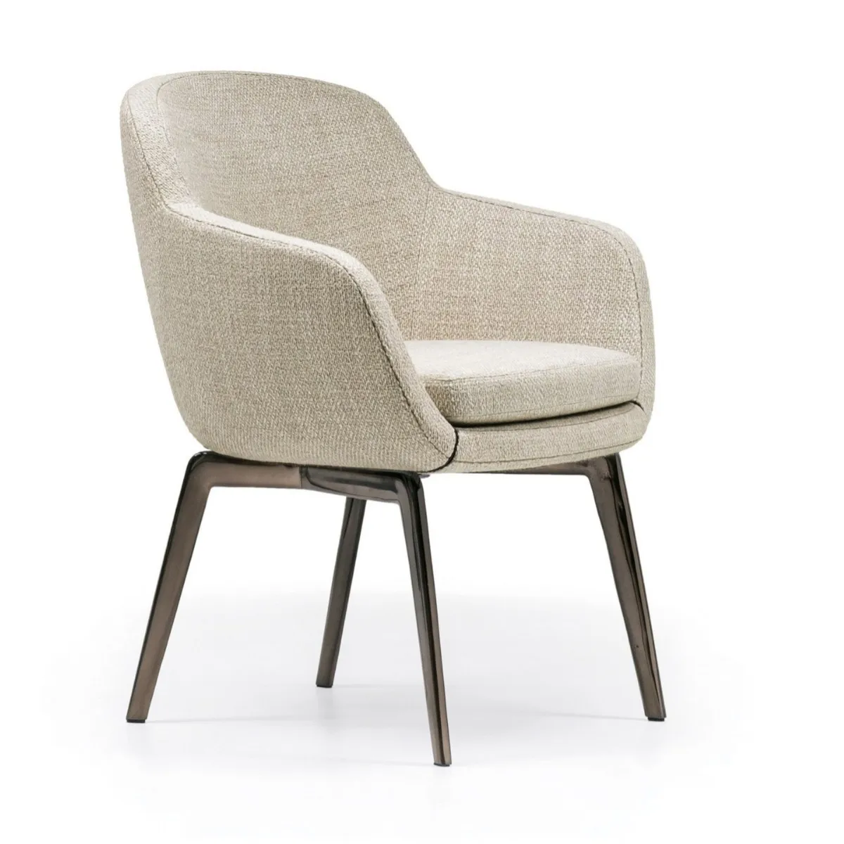 

New Italian, light luxury, dining chair, home, modern, cotton and linen, fabric, back chair, hotel