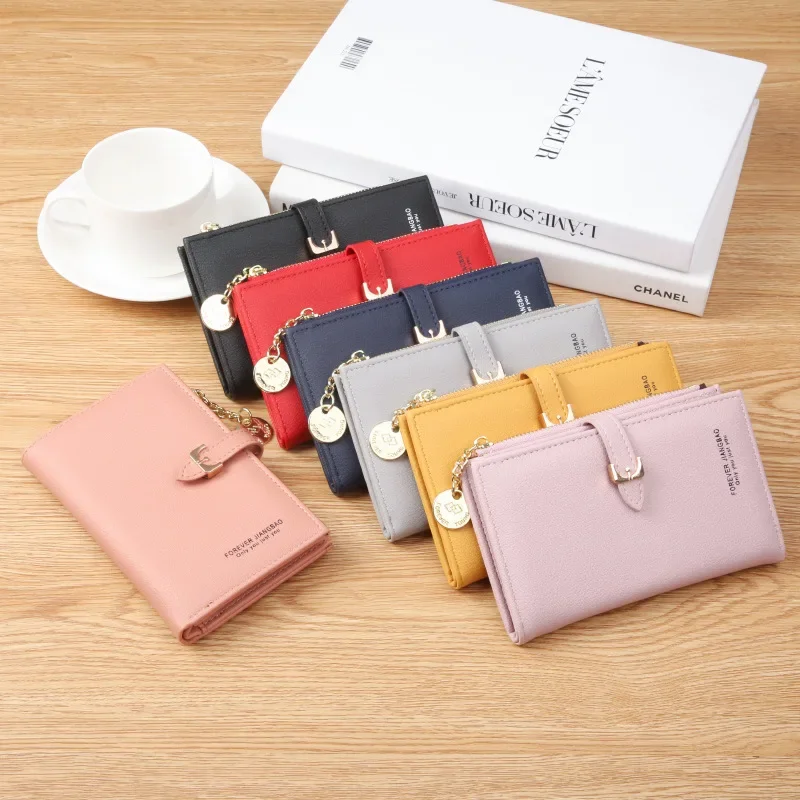 

Slim Wallet for Women Leather Bifold Multi Card Holder Organizer Designer Ladies Zip Coin Pocke with ID Window Cute Pink Wallet