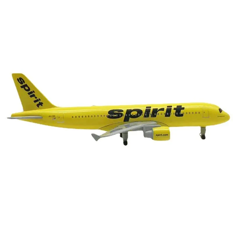 Druckguss 20CM A320 Metallmodell Flugzeug Spielzeug Spirit Airways USA mit Metalllegierung Spielzeug Flugzeugmodell für Kinder Kinder Dekoration