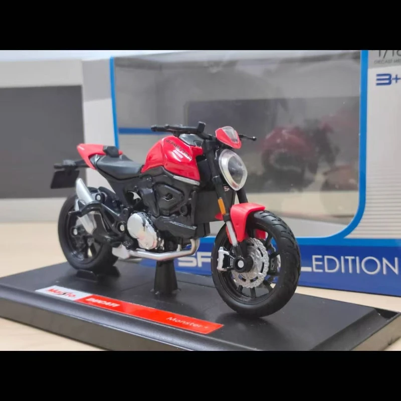 

Maisto 1/18 Scale Ducati Monster Plus + 2021 Diecast Model Motorcycle Toy Vehicle Bike Moto Super Sport Race Motorbike Red