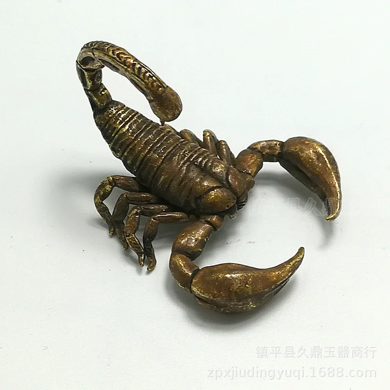 Copper pet scorpion, tea table home , car decoration, creative accessories, storage rack, vintage crafts