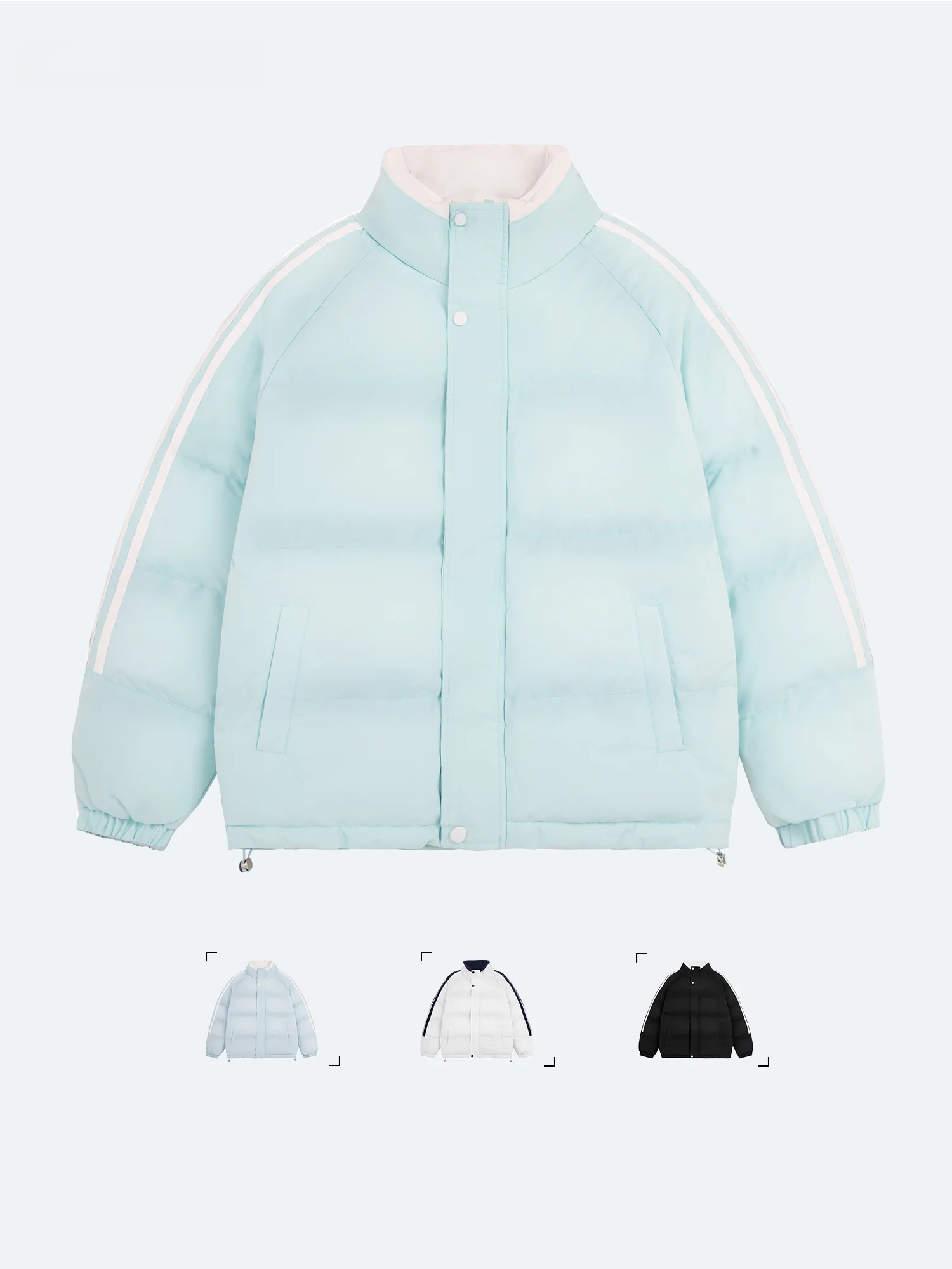 

Capricorn American Casual Pure Color Cotton Jaet Women's Thiened Bread Sle Slimming Stand Collar Winter Coat