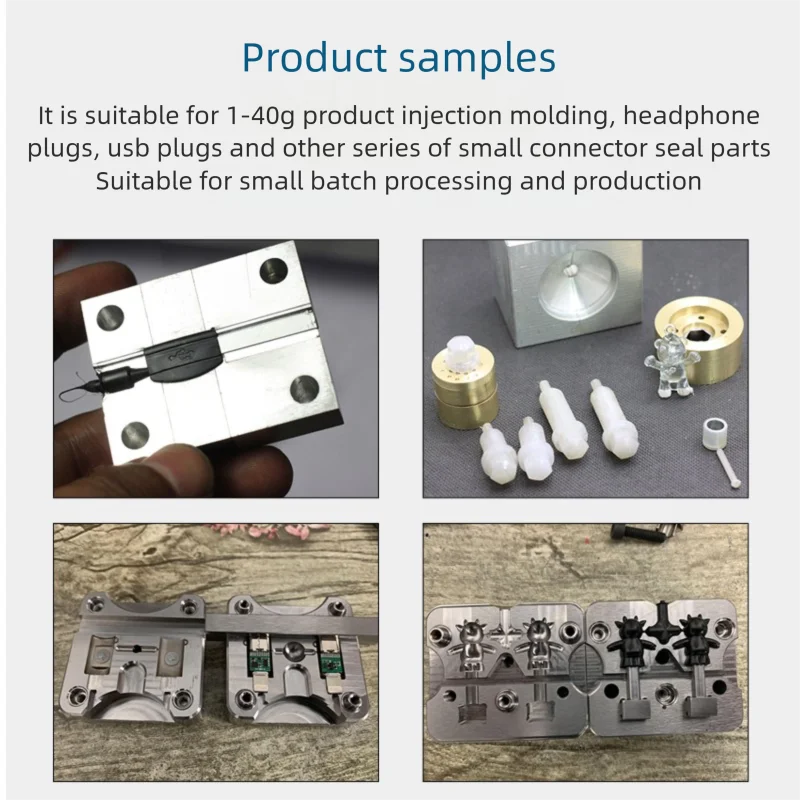 ZTEM 100g Injection Molding Machine Semi-automatic Pneumatic Injection Molding Processing Tools For USB data cable power cord