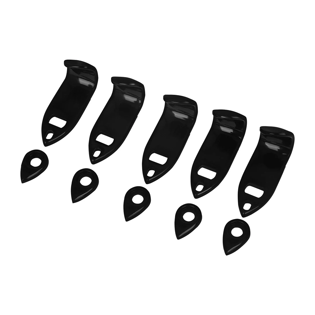5 Sets Saxophone Thumb Rest ABS Sax Thumb Hook Rests Cushions Thumb Supports Alto Tenor Woodwind Replacement Parts