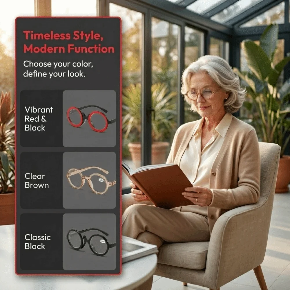 Reversible Makeup Reading Glasses Spring Foot Flip Cover Presbyopia Eyewear Adjustable Hands-Free Flip-Up Cosmetic Readers