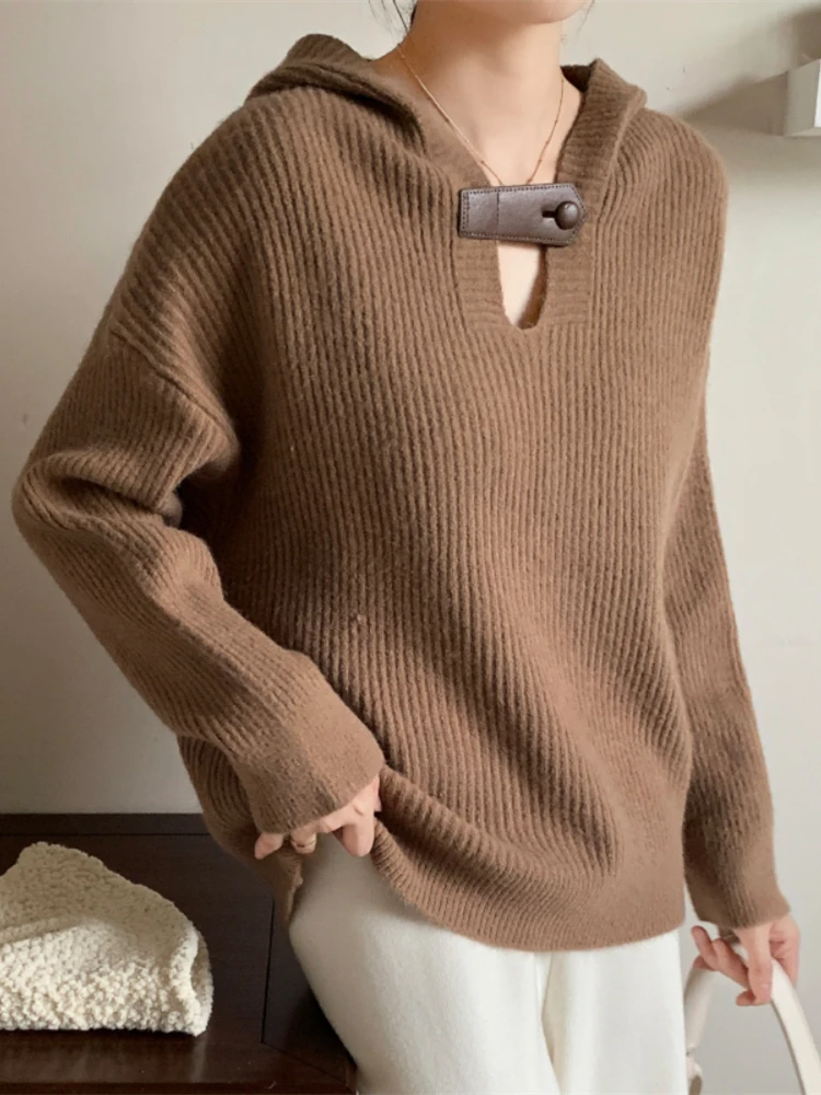 Maglione donna inverno Pullover ragazze maglione Oversize maglieria top Vintage manica lunga autunno femminile capispalla lavorati a maglia tiro caldo