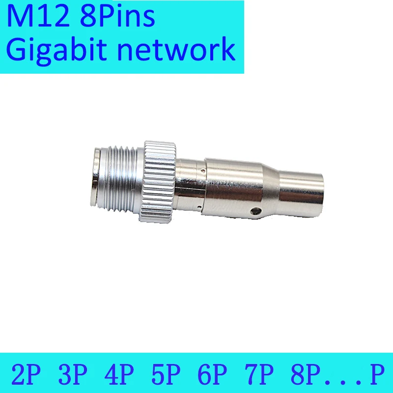 

Compatible Germany M12 A Type X Code Gigabit network 8Pins Male Straight, Injection Molded Connector Screw Thread Locking