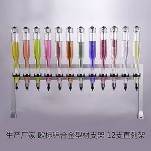 New Acrylic Perfume Bar Bulk Sales Display Small Counter 6 Pump Head Dispenser Floor Stand