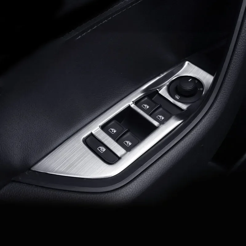 

4 шт. для SKODA superb 2016-2017 2018 панель переключателя подъема стекла из нержавеющей стали декоративная рамка