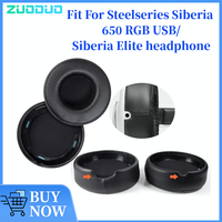 ZUODUO For Steelseries Siberia 650 RGB USB/Siberia Elite Original earmuffs with buckle Headphones Memory Foam Ear Cushions