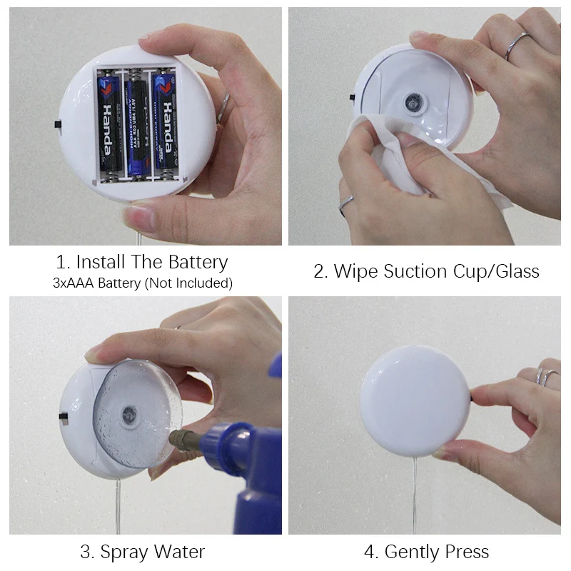 أضواء زينة عيد الميلاد، مصباح نافذة عيد الميلاد LED مع كوب شفط، مصباح نافذة معلق يعمل بالبطارية مع كوب شفط