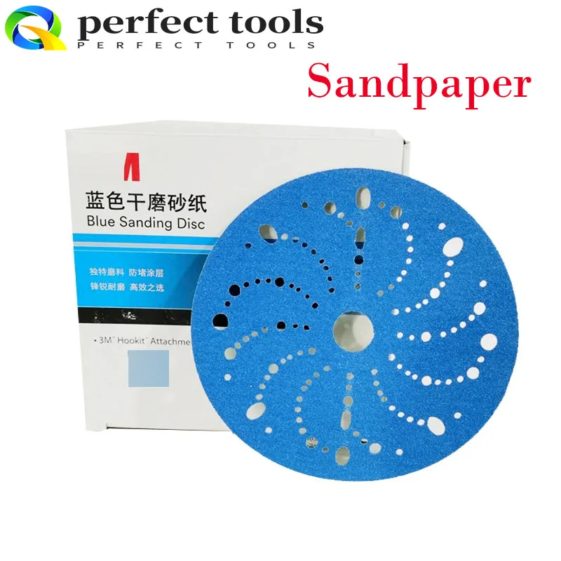 

Blue Sanding Disc 6 Inch Dry Sanding Paper Polished Putty Disc Self-adhesive Flocking Porous Suitable For FESTOOL