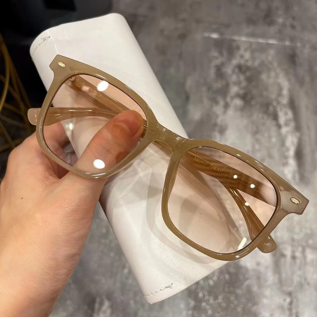 

2025 New Fashion Black Frame Glasses - Korean Style Plain Frame Myopia-Compatible Anti-Blue Light Trendy Plate Eyewear