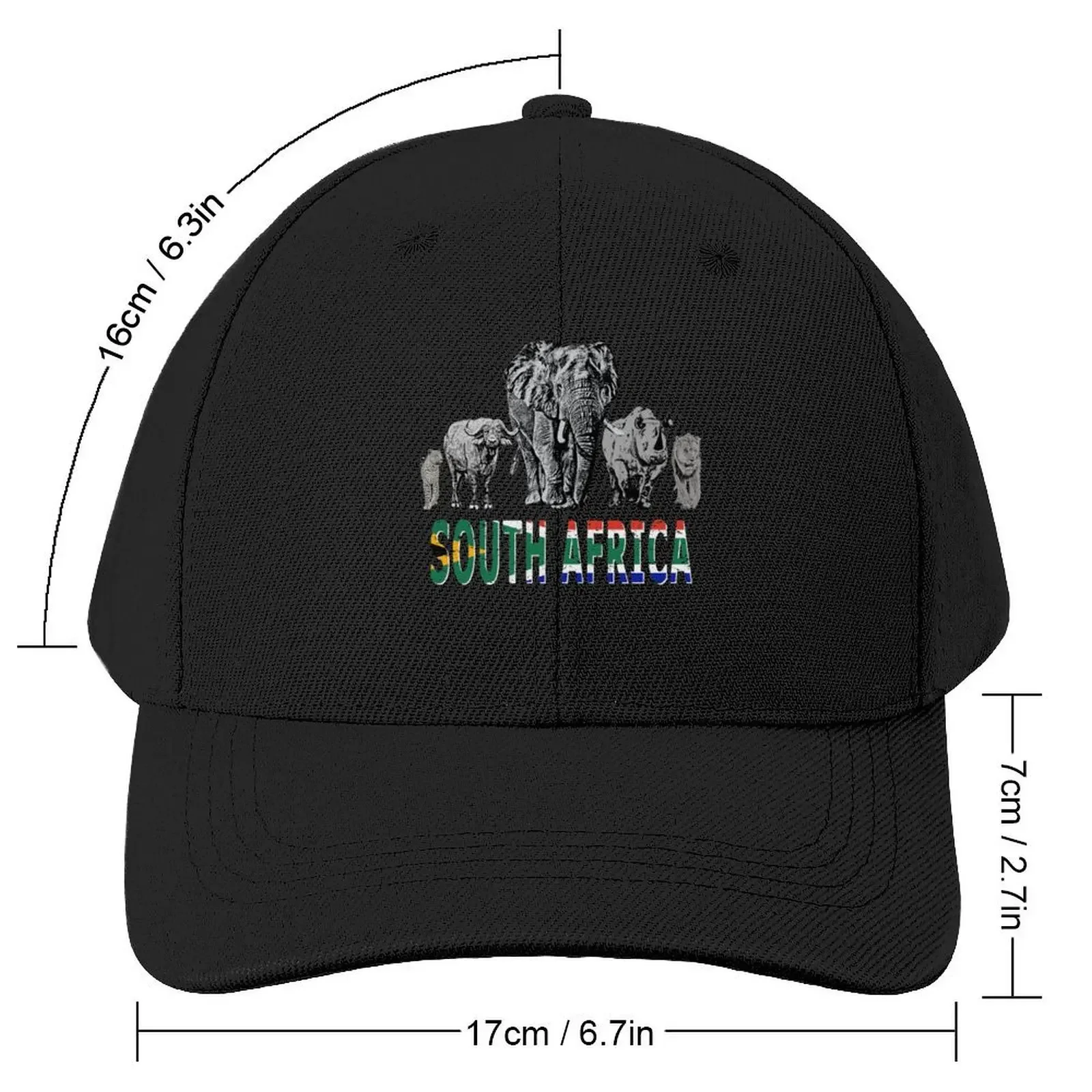 Africa's Big 5 for South Africa Wildlife Fans Baseball Cap western Hat Luxury Brand Luxury Woman Men's