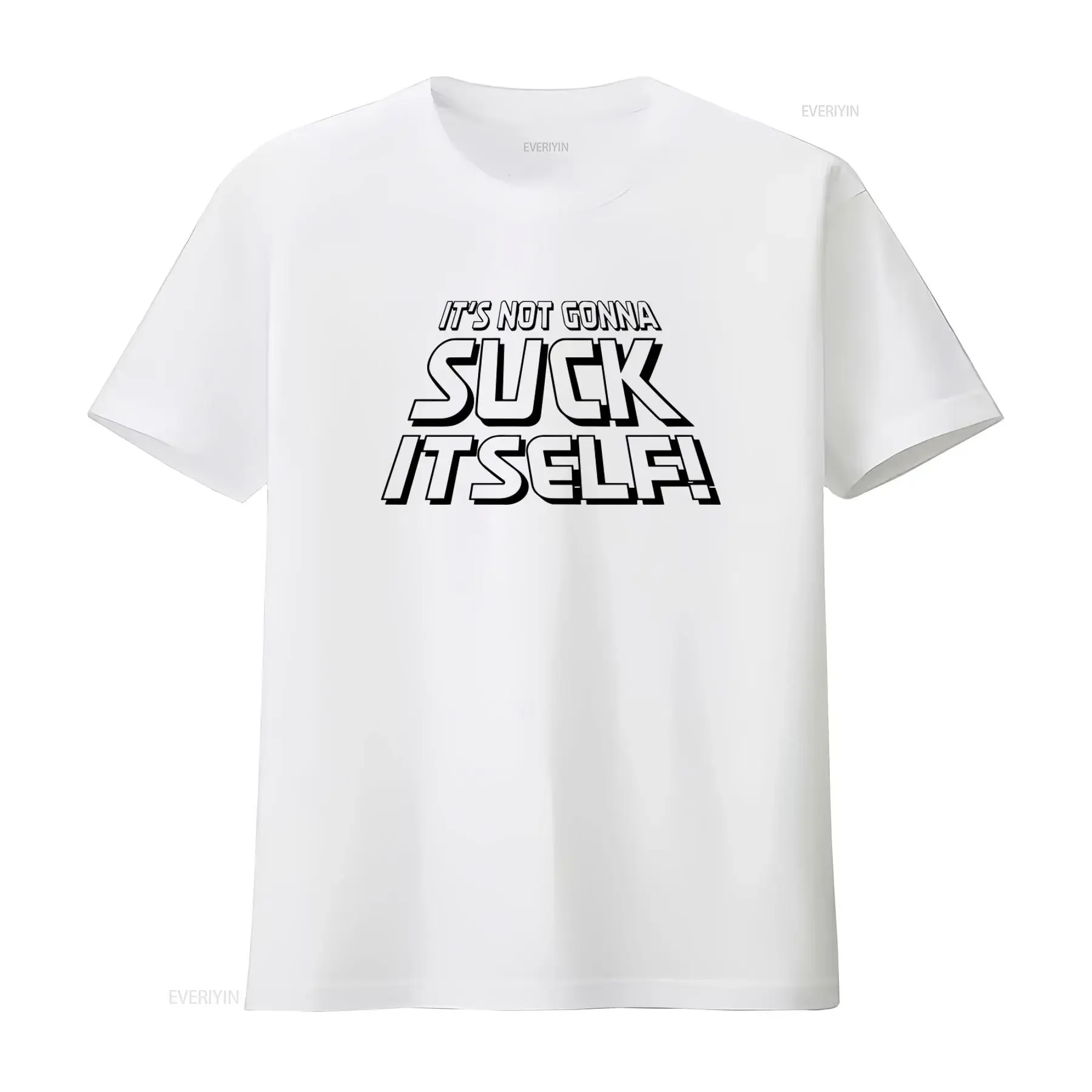 T-shirt pour hommes avec inscription drôle et audacieuse « It's Not Gonna Suck Itself », style vintage, lavé, respirant, polyvalent, unisexe, doux, graphique, streetwear