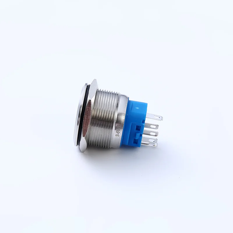 ELEWIND 30 مللي متر رمز الطاقة المسطحة زر معدني مع زر الضوء مفتاح القفل الذاتي تعديل السيارة #2