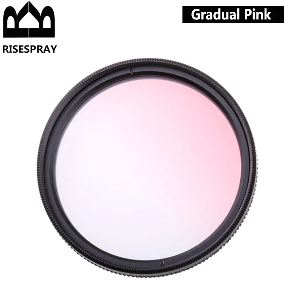9 sets RISE(UK) Circle Graduated Gradual Gradient Grey Gray Blue Red Orange blue green pink purple brown Color Lens Filter set