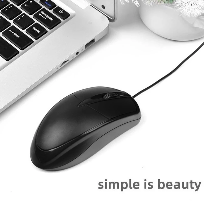 1PC Neutral Wired Mouse 2.4Ghz With USB Cable Ergonomic Ultrathin Mice For PC Laptop Business Computer Office Mouse 1.2m