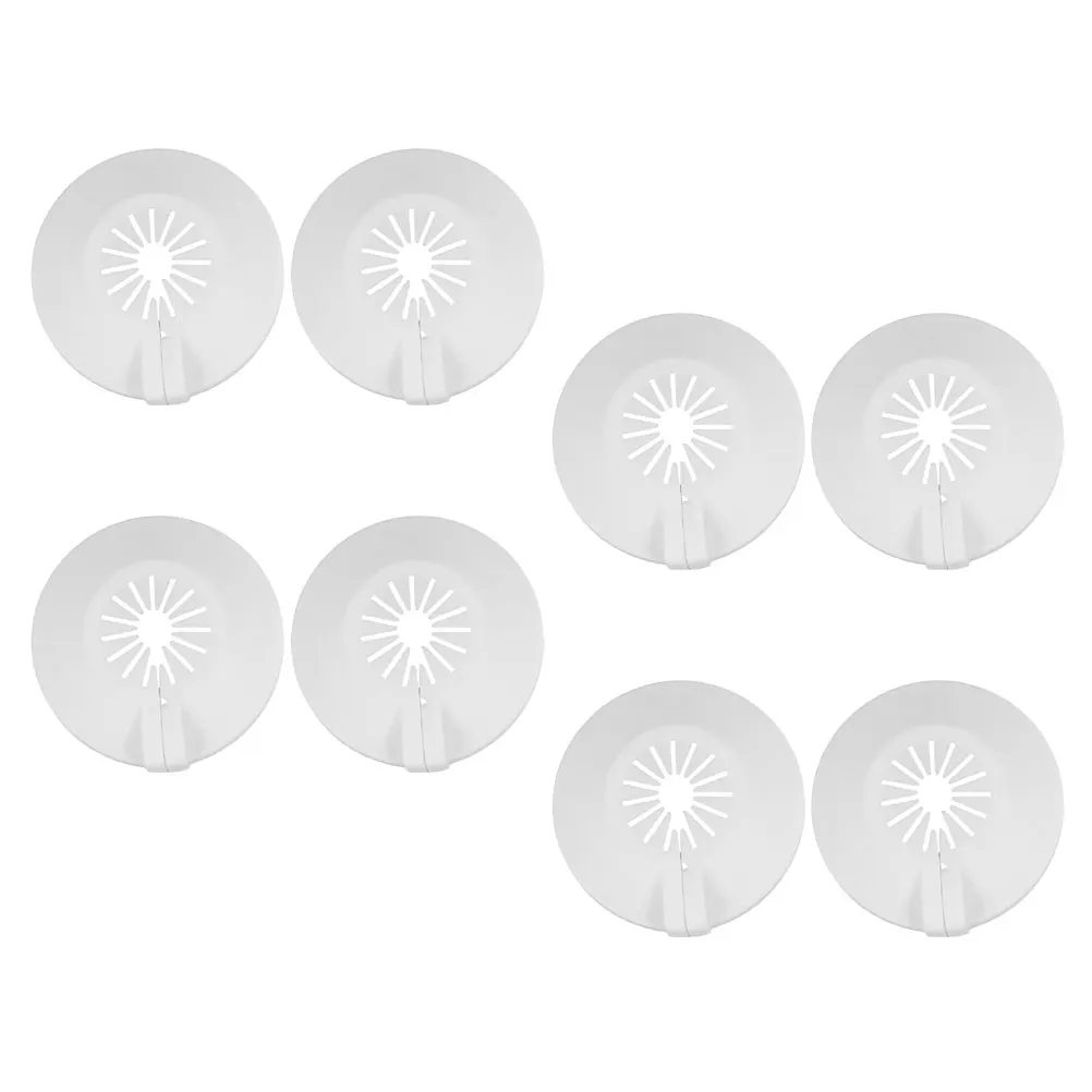8pcs Decorative Cover Plate Universal Plastic Trim Ring Ceiling Nozzle Head Easy Installation Home Office Safety Smoke