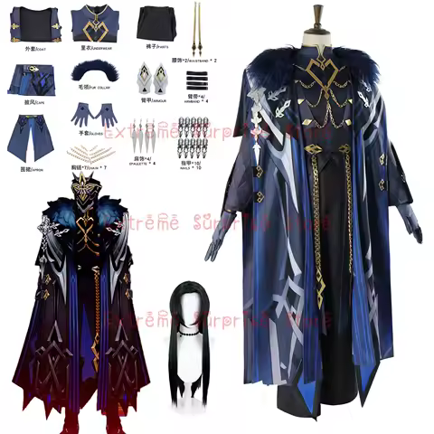 In Stock The Captain Cosplay Costume Full Set Genshin Impact Game II Capitano Cosplay Costume Wig Shoes Suits Anime Cosplay