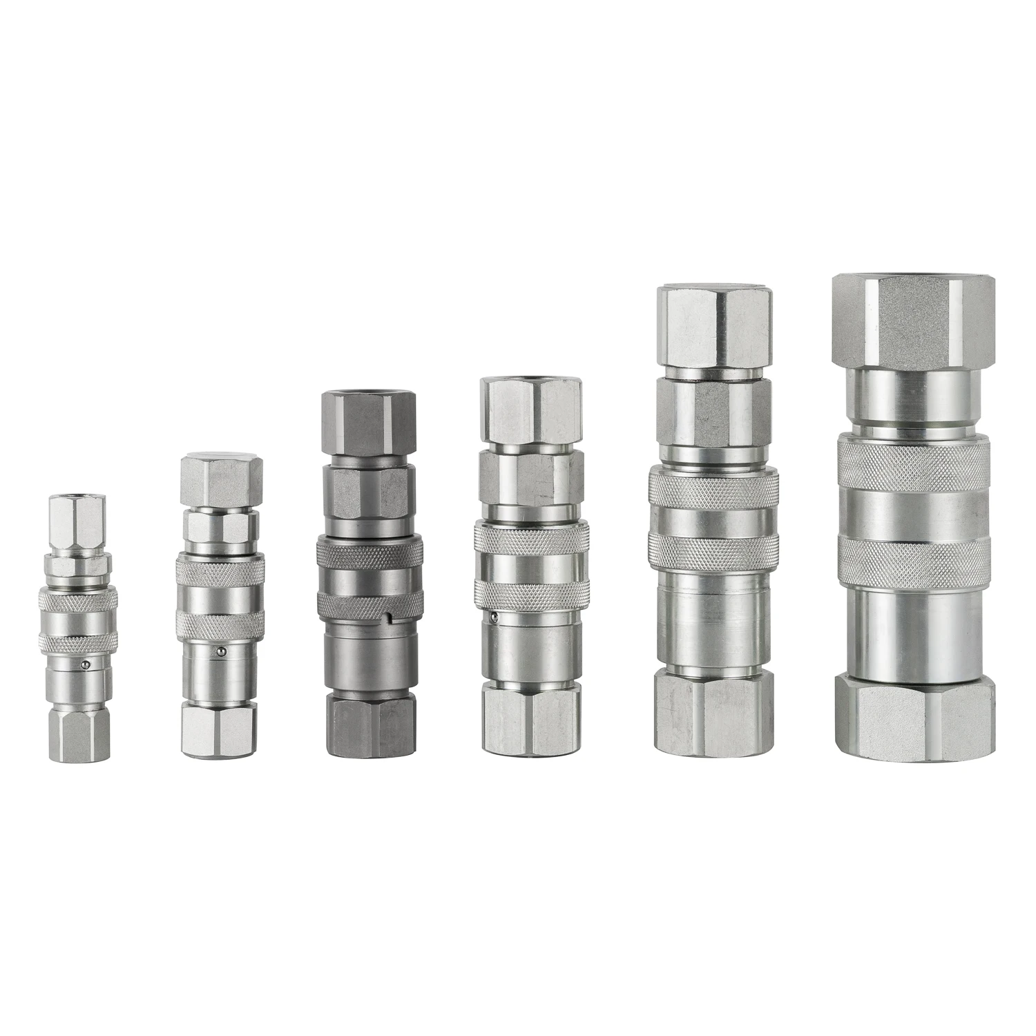 Flat Hydraulic Quick Connectors Set 1/2'NPT Thread ISO-16028 for Fluid Power Equipment