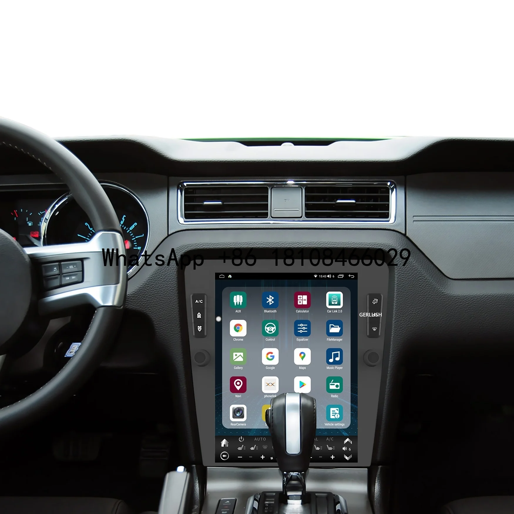 

12.1" tesla Style Screen for Ford Mustang 2010-2014 Dashboard Replacement Android Quad Core CAR GPS Navigation Player