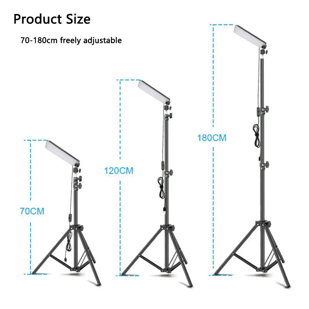 Portable Led Work Light Outdoors USB Tripod Camping Lamp Spotlight Telescopic Pillar Lamps Collapsible Outdoor Picnic Light