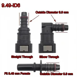 9.49 ID6 Car Fuel Quick Release Hose Connector Diesel Oil Pipe Pump Rubber Fitting Car Accessories Tools