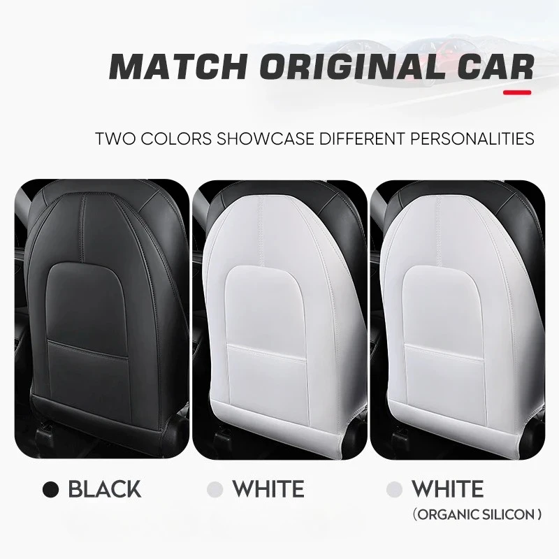 2 Stück Autositz-Rückenschutz für Tesla Model Y/3 Vollflächiges Design, Essentielles Rückenschutz-Zubehör in Originalfahrzeuggröße – Detail 3