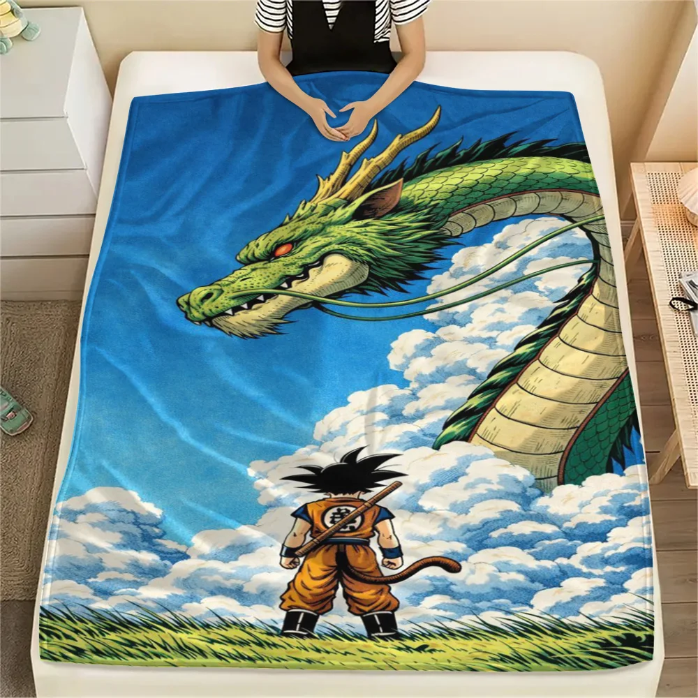 Goku Leisure Time Flannel Blanket, Warm Printed Blanket Fit for Sofa, Bed, Bedroom, Picnic and Travel Plan.-TING
