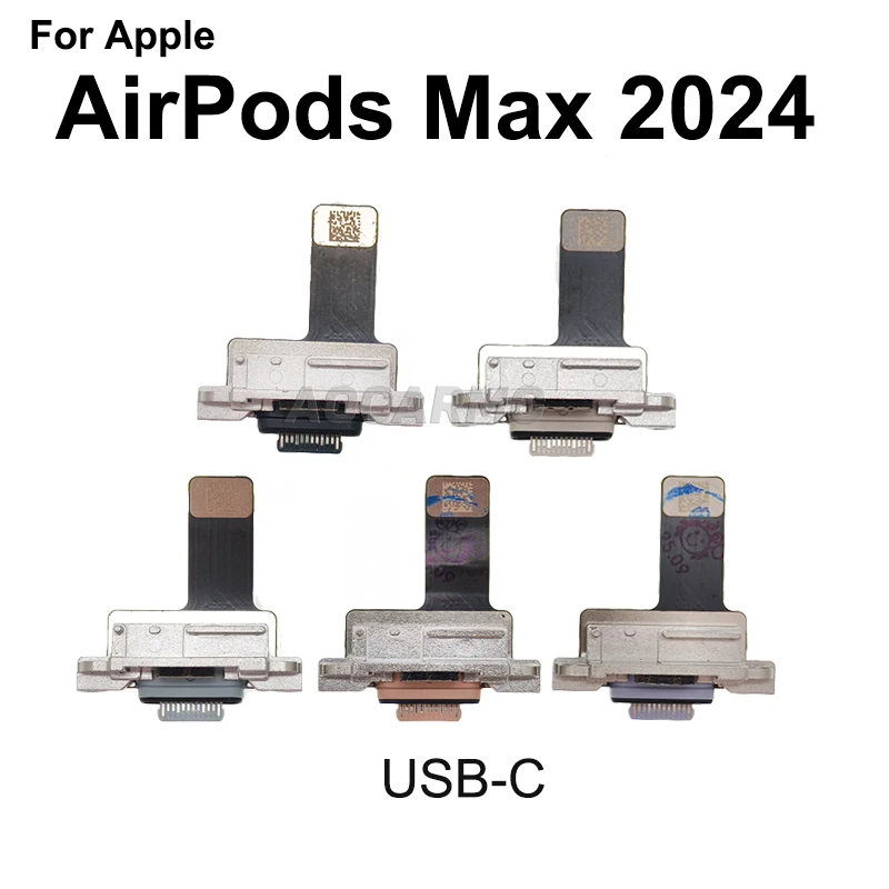 Aocarmo USB-C Charging Port Type-C Charge Flex Cable For Apple AirPods Max 2024 A3184 Repair Replacement Part