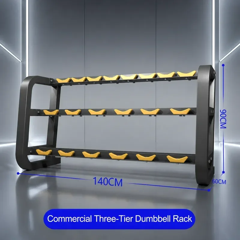 for Commercial Three Layer 10 Pairs Dumbbell Rack Storage Shelf Indoor Fitness Equipment Household Barbell Stand Organizer